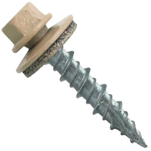 Miniatura 53 de Tornillos para techo de metal: (250) 10 x 1 sin pintura galvanizados con cabeza hexagonal para techo de chapa. Tornillos autoiniciados de metal