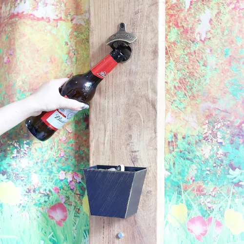 Miniatura 3 de Abridor de tapa de botella de bronce antiguo Montaje en pared Abridor de cerveza Saludos inoxidable Abrebotellas Montable (3 piezas)