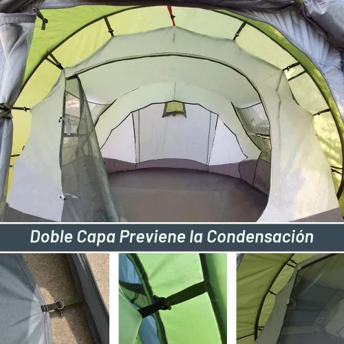 Miniatura 4 de 6 Person Easy Pop Up Tents for Camping - AYAMAYA Double Layer Waterproof Instant Tent with Vestibule & Porch, Large Size Family Tent Automatic Setup