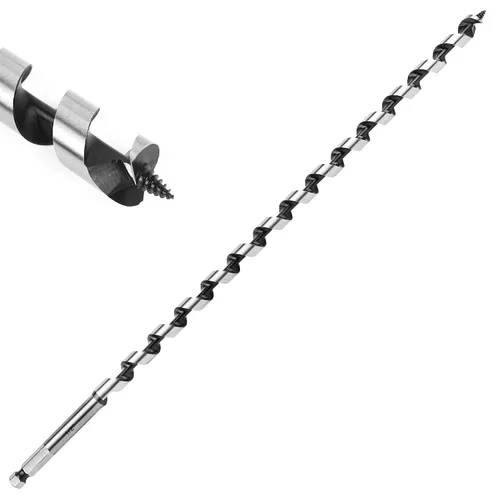 Miniatura 17 de Broca de taladro de 1-1/2 pulgadas x 9 pulgadas para madera, vástago hexagonal de 1-1/2 pulgadas, broca larga para madera suave y dura, plástico