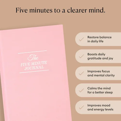 Miniatura 2 de The Five Minute Journal, diario original de gratitud 2023, diario de reflexión y manifestación para atención plena, diario sin fecha con lámina