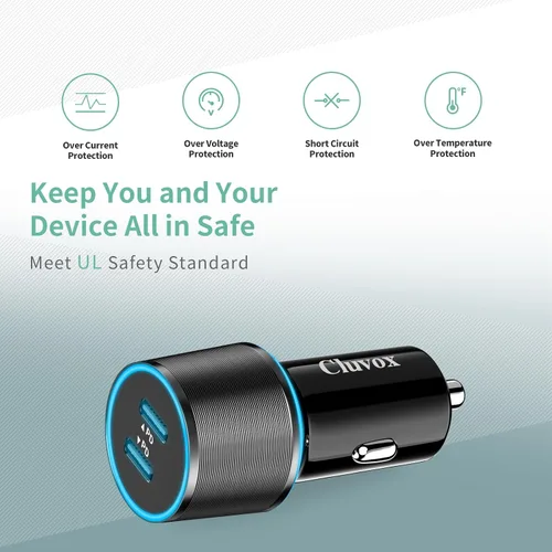 Miniatura 6 de Paquete de 6 cargadores de coche USB C, carga rápida de 40 W para iPhone 17/16 Pro Max/Plus/16 SE/15/14, Samsung Galaxy S25