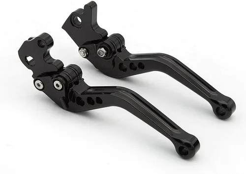 Miniatura 2 de CNC Palancas de embrague y freno ajustables para RE Classic 350 350cc Meteor 2021-2025, Super Meteor 650 2023, Hunter 350 HNTR 2022-2024 Negro Corto