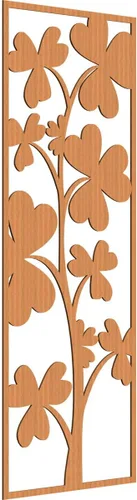 Miniatura 7 de 9 3/8 pulgadas de ancho x 24 3/8 pulgadas de alto x 1/4 pulgadas de alto, Bradford Paneles de pared decorativos de madera de calado, roble rojo rojo