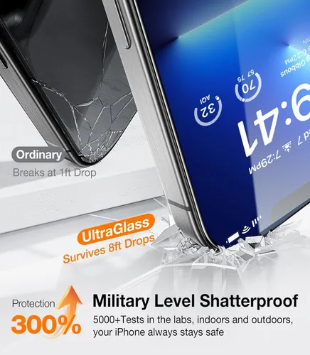 Miniatura 3 de UltraGlass TOP 9H+ - Vidrio 9H+ para protector de pantalla iPhone 11/XR, grado militar a prueba de roturas y duradero, protector de pantalla
