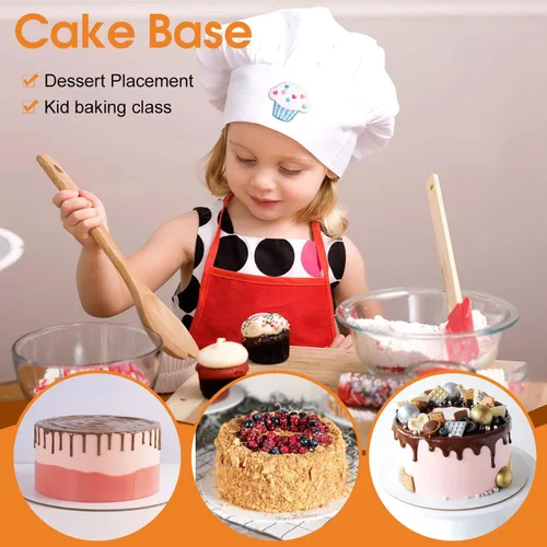 Miniatura 5 de 25 paquetes de soportes para tartas de 10 pulgadas, redondos, soportes para tartas blancos, círculos blancos para tartas, base de soporte circular