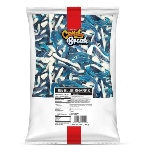 Miniatura 17 de Candy Break Fruity & Sweet Blue Sharks Bolsa de 5 libras de tamaño compartido – Paquete de caramelos masticables a granel – Snacks para niños