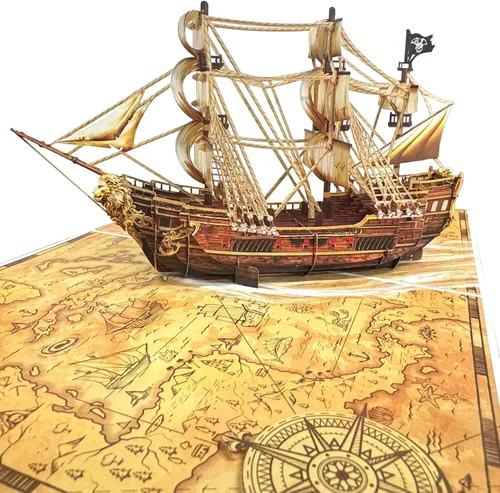 Miniatura 18 de Tarjeta de felicitación desplegable 3D – Tarjeta de pesca hecha a mano con lubina saltarina y lago escénico – Día del Padre, cumpleaños, jubilación