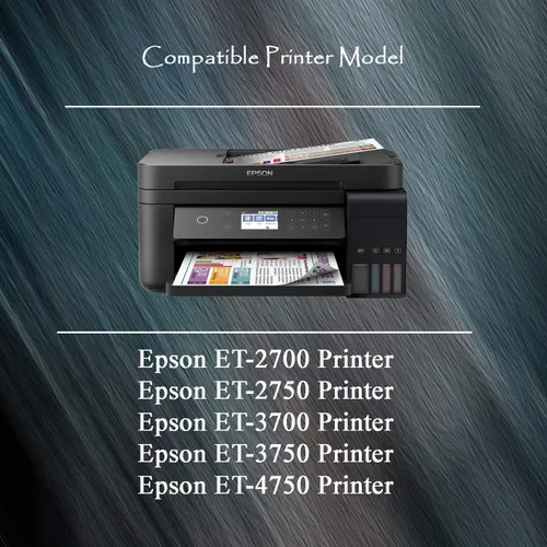 Miniatura 2 de Botella de tinta compatible con T502 502 para impresora Epson ET-4750 ET-3700 ET-3750 ET-2700 ET-2750 (1 unidad, amarillo)
