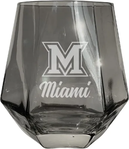 Miniatura 5 de Miami University of Ohio - Copa de vino grabada con corte de diamante, sin tallo, 11.5 onzas, transparente, paquete de 2 unidades Claro