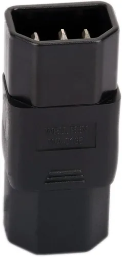 Miniatura 3 de Adaptador de corriente IEC 320 C14 macho a C15 hembra, 10A 125/250V, convertidor de corriente IEC recto de 3 pines para PDU, UPS, servidor y equipos