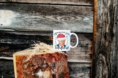 Miniatura 3 de Trump - Taza de café divertida de Navidad, linda idea de regalo de amor, inspiración, motivación de corazón, 11 onzas, taza de té de cerámica blanca