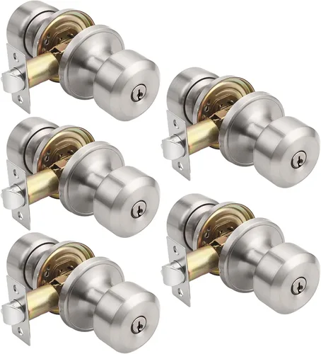 Miniatura 51 de KNOBWELL Paquete de 4 pomos de puerta cuadrados modernos para paso, pomos de puerta interiores, manija de puerta de pasillo y armario, color negro