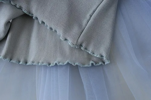 Miniatura 5 de Vestido Tutú para Bebés Niñas de Manga Larga Vestidos sin Mangas para Niñas Pequeñas Vestido de Tul Infantil de Verano
