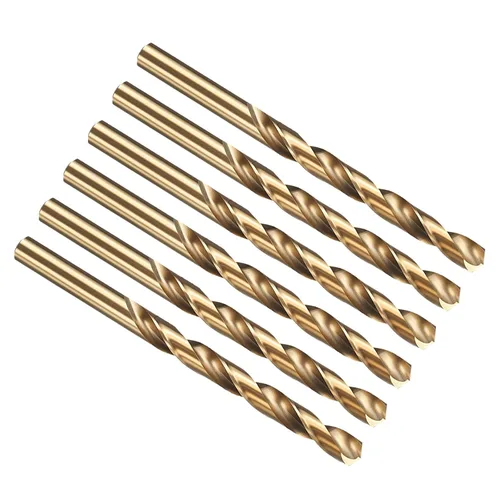 Miniatura 305 de PATIKIL Broca Jobber de 0.039 in, vástago recto M35 cobalto 5% acero de alta velocidad 135° acabado dorado para metal duro de acero inoxidable - 2
