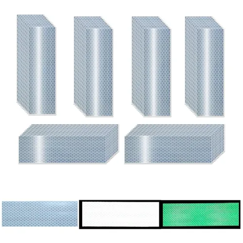Miniatura 204 de Cinta reflectante blanca de 4 pulgadas, adhesivo de seguridad de advertencia impermeable para exteriores (10 pies)