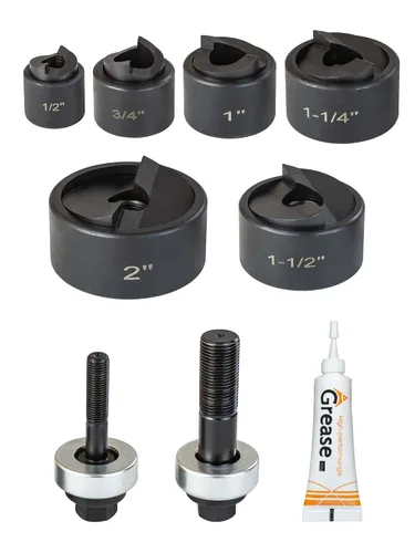 Miniatura 5 de Unidad de Perforación de Knockout de Conducto de 1/2 pulgada con Perno de Extracción Manual - Tamaño Real de Orificio de 0.89 pulgadas, Uso Versátil