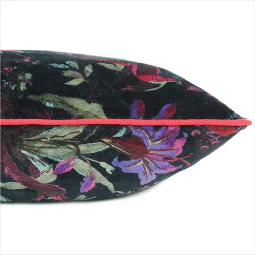 Miniatura 5 de Funda de cojín con flores de terciopelo para sofá, cojín bohemio colorido, con diseño de pájaro, estilo chic bohemio, acento indio, hecho a mano