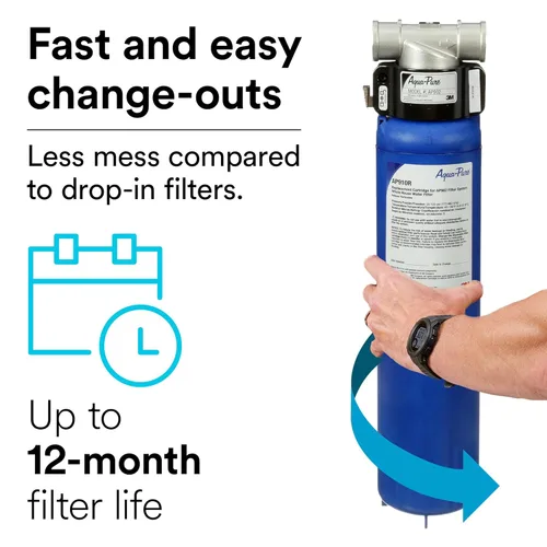 Miniatura 4 de 3M Aqua-Pure Sistema de Filtro de Agua Sanitario de Cambio Rápido para Toda la Casa AP904, Reduce Sedimento, Sabor y Olor a Cloro, y Escala, Uso