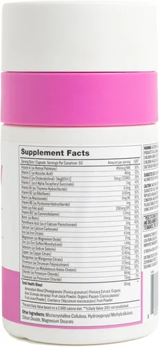 Miniatura 2 de Health by Habit - Suplemento múltiple para mujer (60 cápsulas), 23 vitaminas y minerales esenciales, apoya la salud y el bienestar general, sin OMG