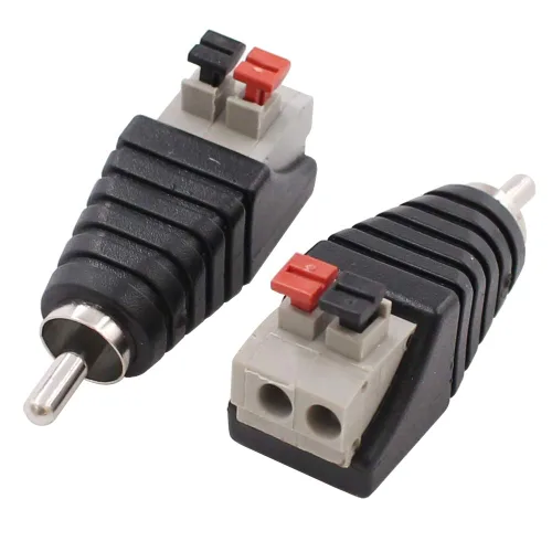 Miniatura 4 de exgoofit Paquete de 10 cables de altavoz a conector RCA macho de audio adaptador de enchufe