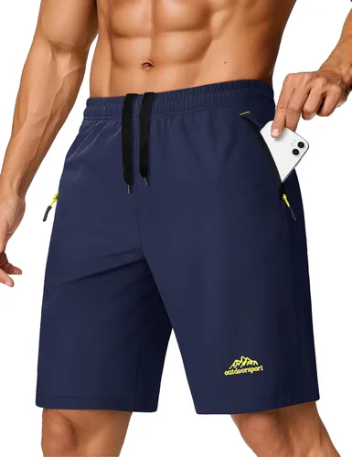 Miniatura 48 de TACVASEN Pantalones cortos deportivos para correr para hombre, 9 pulgadas, de secado rápido, pantalones cortos ligeros de verano, 3 bolsillos