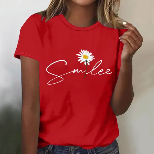 Miniatura 64 de Camiseta con estampado de animales para mujer, camiseta de libélula divertida, linda camiseta de manga corta, blusa de primavera 2023, camisas