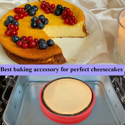 Miniatura 6 de Protector de Molde Desmontable de Silicona para Cheesecake para Molde Desmontable Redondo de 7'', 7.5'', Protector de Baño María para Cheesecake