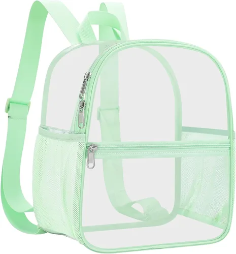 Miniatura 22 de Mochila transparente Oraben para eventos de estadio, mochila transparente para estadio 12x6x12, Negro, Pequeño
