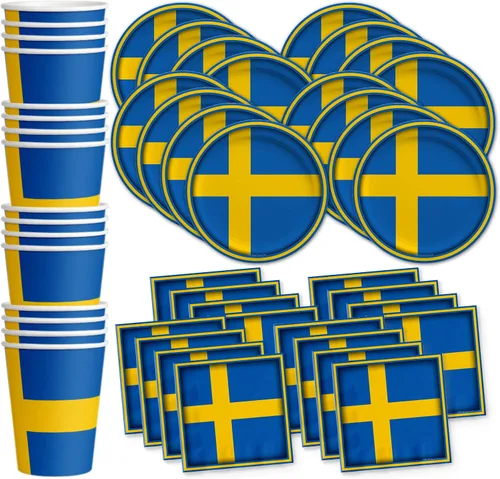 Miniatura 19 de Platos de papel del 4 de julio, juegos de platos desechables del 4 de julio, suministros para fiestas patrióticas de bandera estadounidense, platos