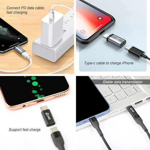Miniatura 3 de AWINLI - Adaptador USB C hembra a USB, tipo C a Android macho, adecuado para iPhone hembra a tipo C macho, adecuado para iPhone 14, 13, 15 ProMax