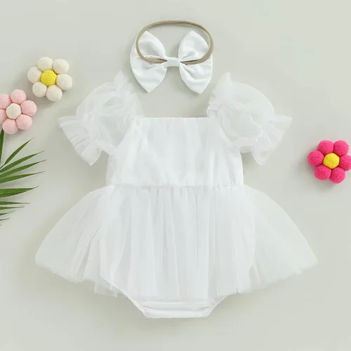 Miniatura 7 de Ropa de bebé niña Floral Boho Lace Romper Mameluco Mameluco Mono Mono Traje Verano Ropa Bebé Niñas