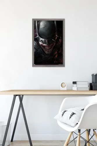 Miniatura 6 de Trends International DC Comics The Batman Who Laughs - Póster de pared de cara, 14.725 x 22.375 pulgadas, versión enmarcada de madera de granero