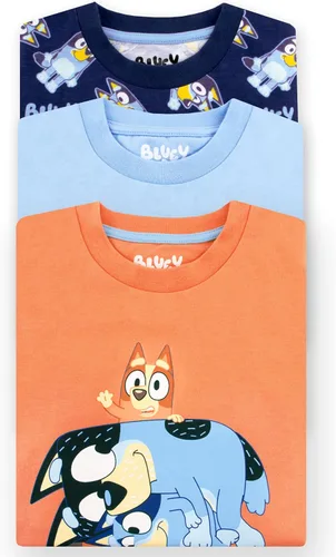 Miniatura 16 de Bluey Paquete de 3 camisetas para niños para verano, paquete de 3 camisetas de algodón para niños