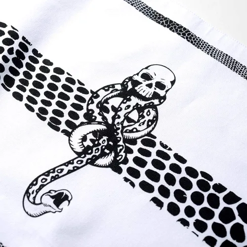 Miniatura 3 de Harry Potter Death Eater - Juego de manteles individuales de 4 piezas, 18 x 14 pulgadas, color blanco