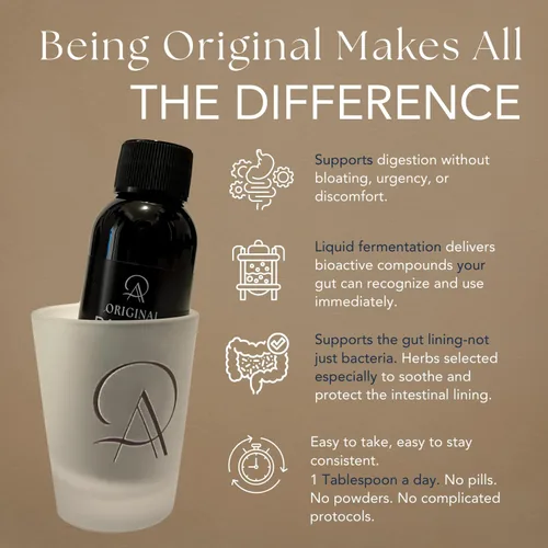 Original Biome, mezcla líquida 3 en 1 de probióticos, prebióticos y postbióticos, bioma vivo fermentado con hierbas curativas para apoyo intestinal