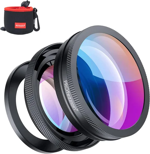 PROfezzion Cámara HD 0.709 in lente gran angular con 10x porción macro para Sony ZV-E10 ZVE10 ZV-1F ZV1F A6400 A6300 A6100 A6000 ZV-1 ZV1 RX100 VII