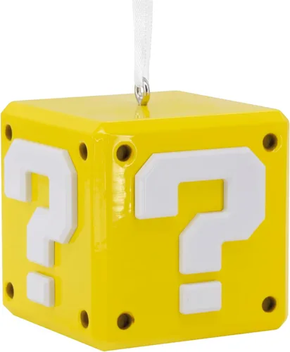 Adorno de Navidad Hallmark Nintendo Super Mario Bloque de Pregunta, Metal