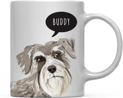 Miniatura 40 de Andaz Press Taza de café personalizada de 11 onzas para perro, Shih Tzu Shorter Haired Up Close, paquete de 1 Shih Tzu pelo más corto personalizado