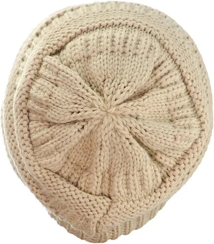 Miniatura 599 de C.C Trendy Warm Chunky Soft Stretch Cable Knit Beanie