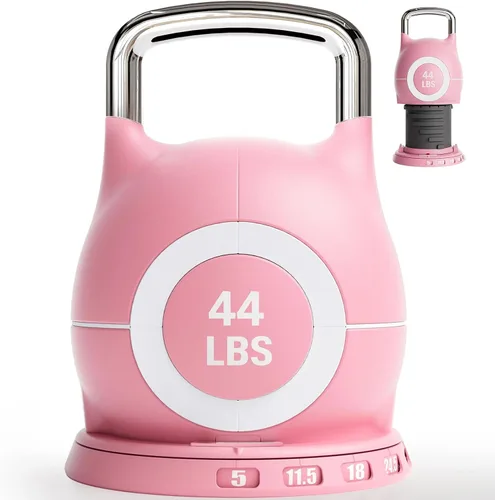 Miniatura 11 de LIFERUN - Juego de pesas rusas ajustables - 7en1, elija 22.5 lb o 44 lb, dial de cambio rápido de peso y bloqueo de seguridad, diseño que ahorra