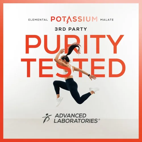 Miniatura 7 de Malato de Potasio 1389mg - Producción de ATP y energía celular, equilibrio electrolítico - Potasio elemental 500mg (240 cápsulas) vegano