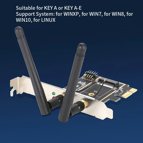Miniatura 3 de PCI E al adaptador del módulo Bluetooth de NGFF M.2, llave A E adaptador, tarjeta de expansión de red para PC