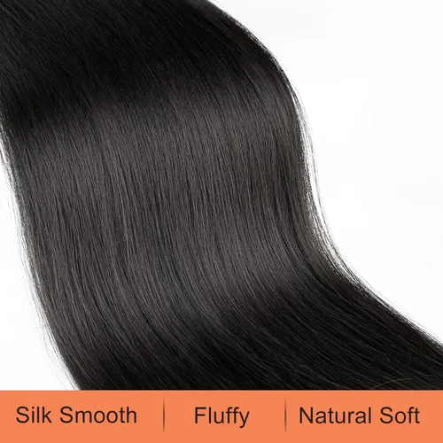 Miniatura 3 de SEIKEA Extensiones de cola de caballo con cordón, larga y recta, cola de caballo falsa, natural, suave, extensiones de cabello sintético resistente