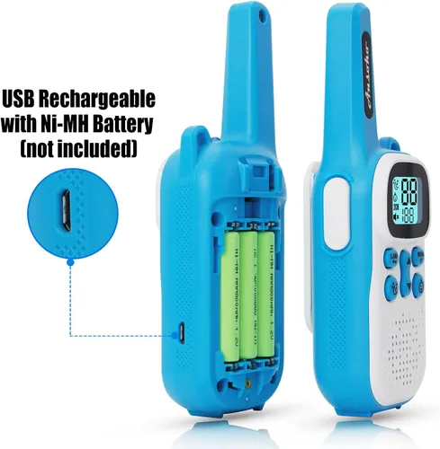 Miniatura 3 de Walkie Talkies de doble recepción para niños y adultos, radios de 2 vías sin licencia con puerto de carga USB, VOX, linterna LED y tonos de cuna