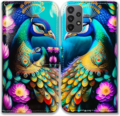 Miniatura 14 de Bcov Funda para Galaxy A23 5G, diseño de pájaro negro y verde con tapa para teléfono con ranura para tarjeta y soporte para Samsung Galaxy A23 5G