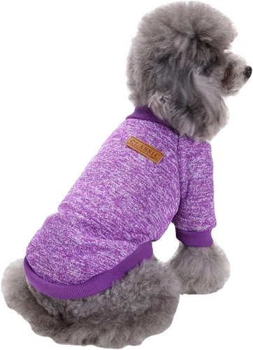 Miniatura 16 de Jecikelon Ropa para Perros Suéter para Perros Ropa Suave para Cachorros Ropa de Invierno Suéteres para Cachorros Atuendo Cálido para Perros Pequeños