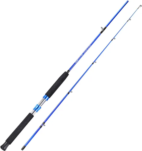 Miniatura 2 de Sougayilang Caña de pescar para bagre, 2 piezas de caña de pescar portátil de viaje MH/H/EH Power Caña de pesca de gato para spinning y casting