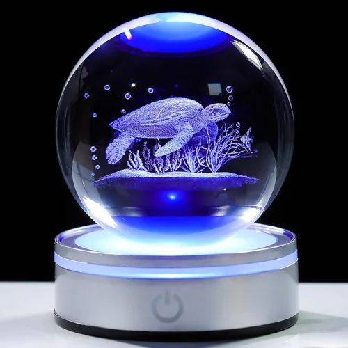 Miniatura 24 de Movdyka Bola de cristal 3D de colibrí, regalos para mujeres y hombres, adorno de colibrí de vidrio, figura de animales, decoración del hogar