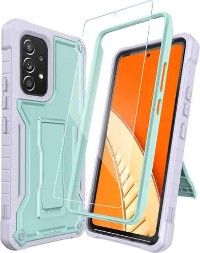 Miniatura 8 de Funda para Samsung Galaxy A53 5G, protección de grado militar a prueba de golpes con protector de pantalla HD de vidrio templado y soporte Azul